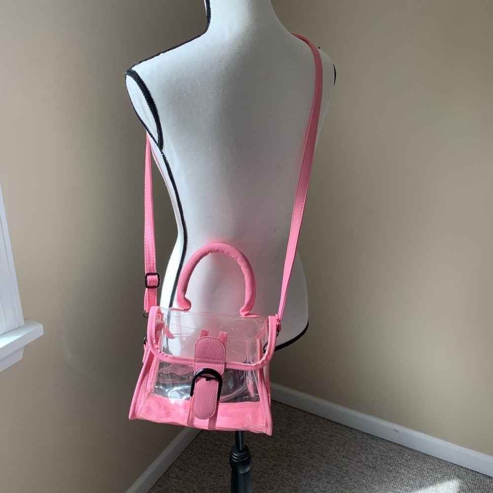 SOLD: Clear and Pink Backpack / Purse